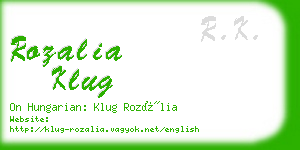 rozalia klug business card